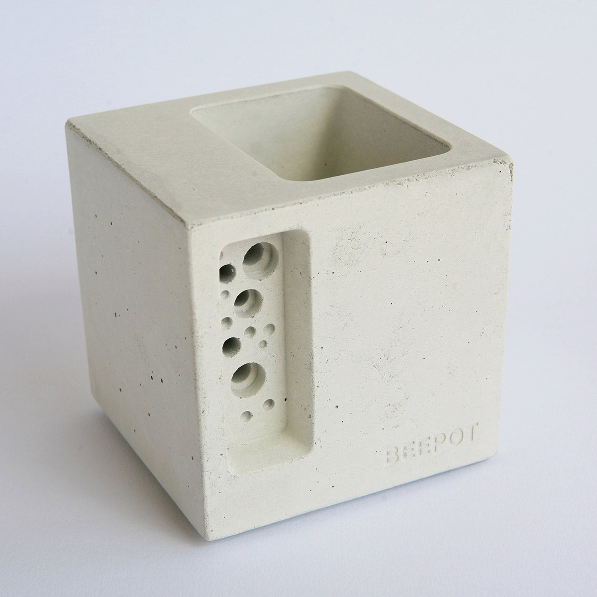 Beepot mini concrete bee house and planter