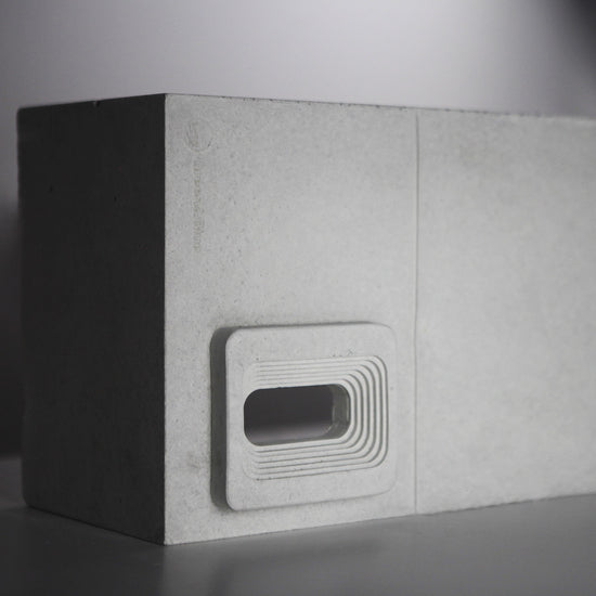 close up of swift block swift box on dark background