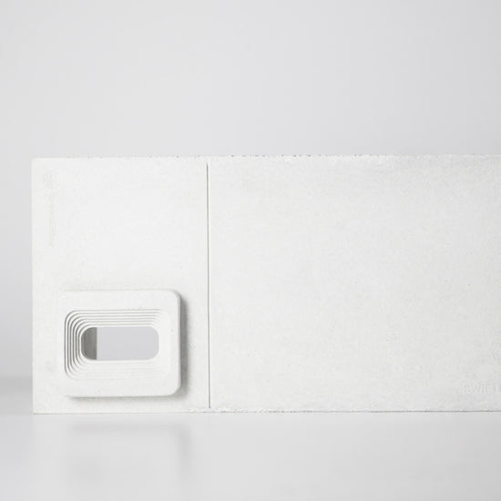 white background swiftblock swift box close up face on