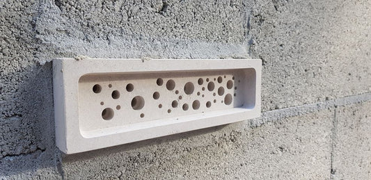 retrofitting a bee brick into a block wall