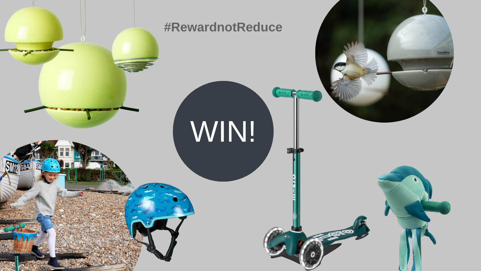 Reward not reduce with Micro Scooters and Green&Blue win a mega priz