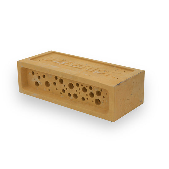 yellow bee brick bee hotel by Green&Blue