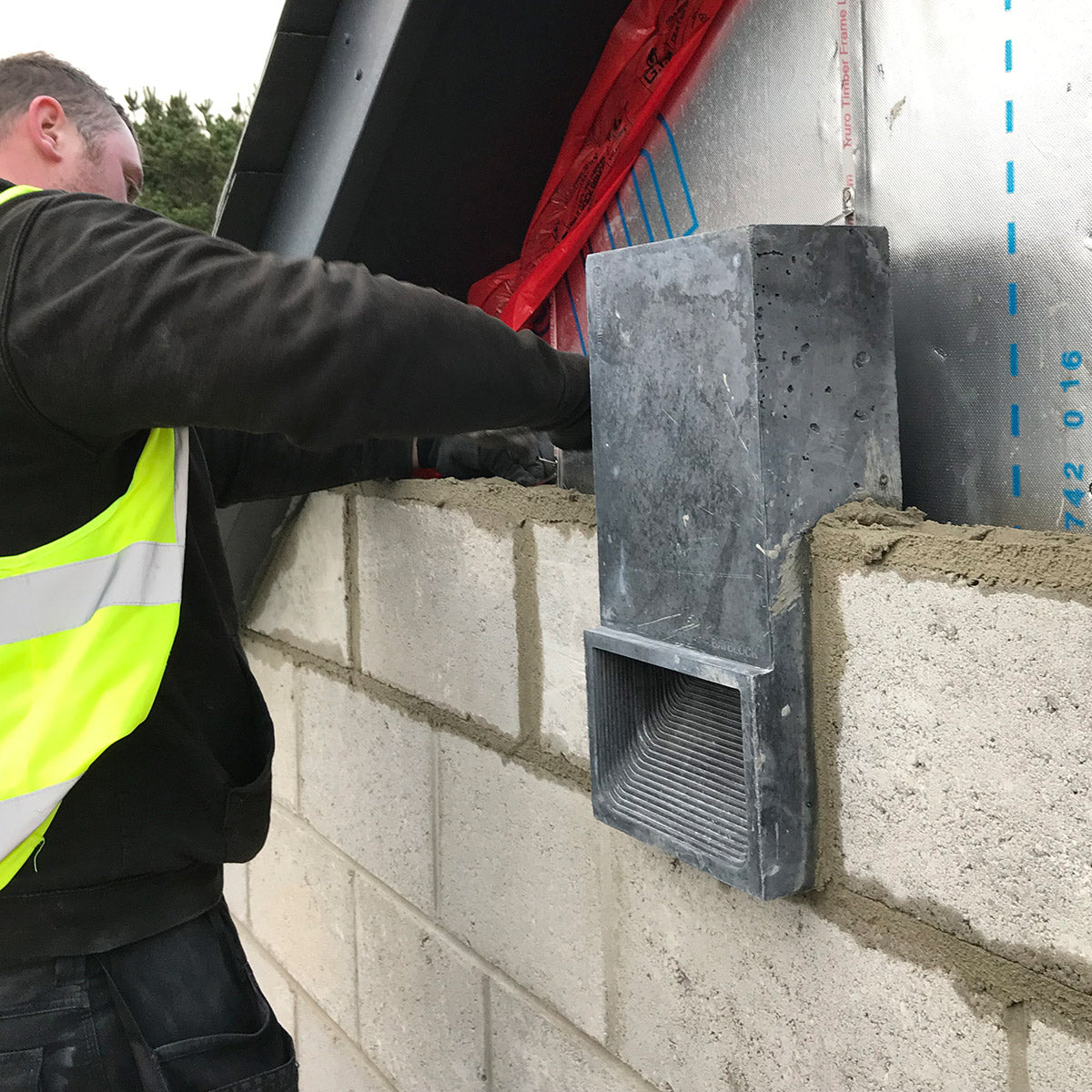 Bat block bat brick being installed into new build