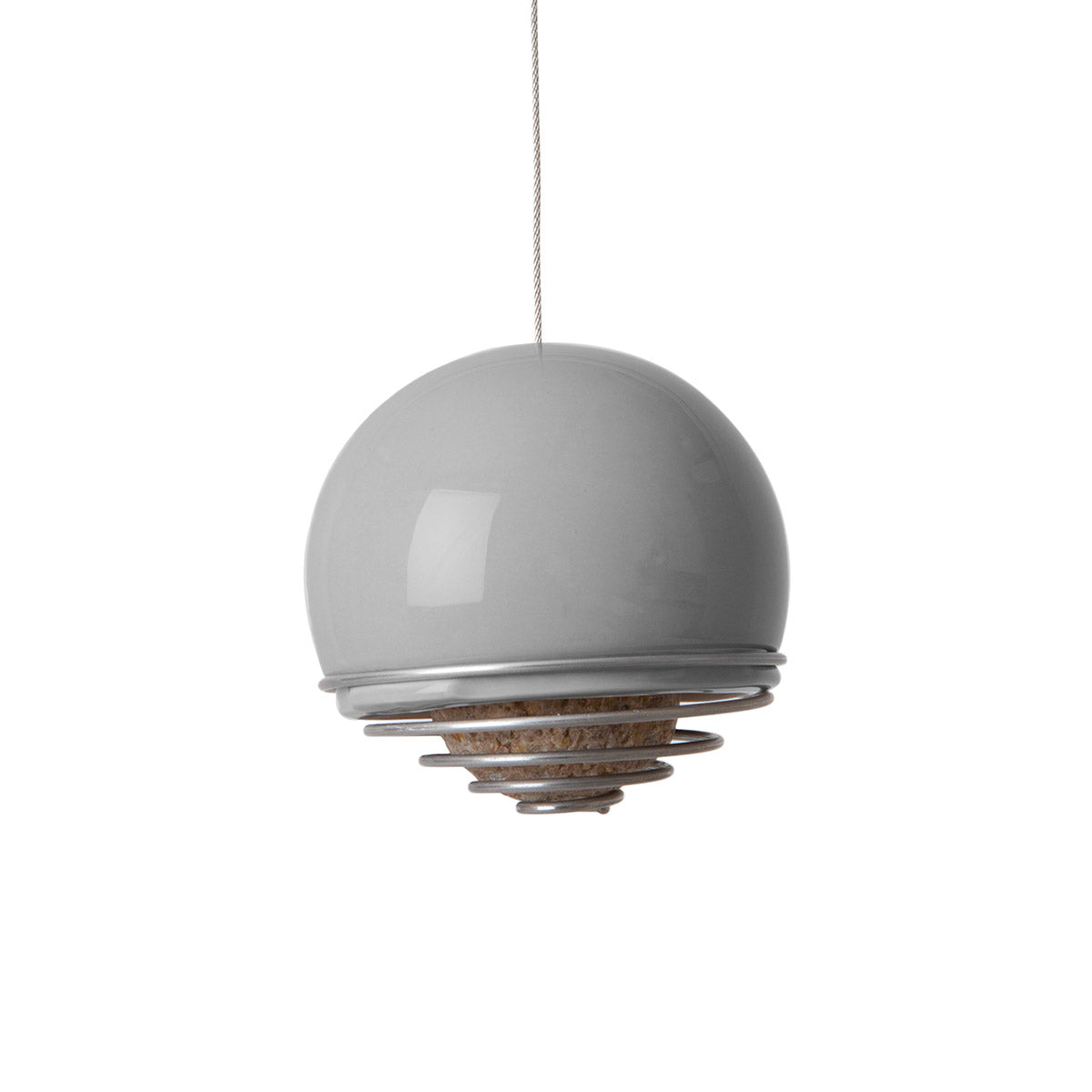 grey birdball bell birdfeeder by green and blue