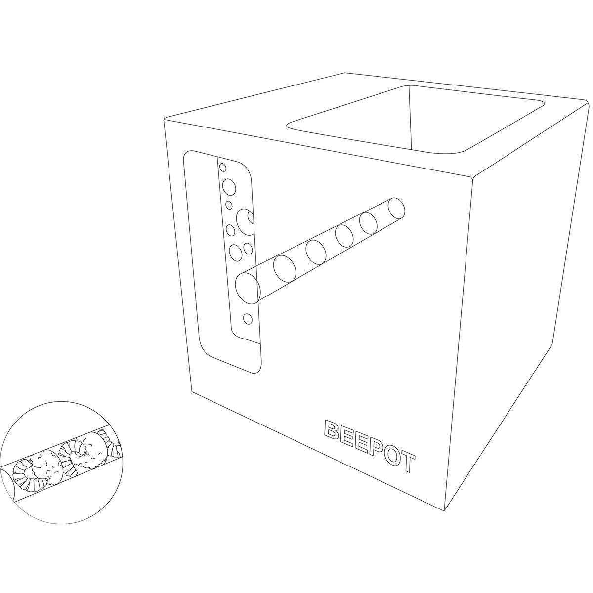 Beepot mini bee house information